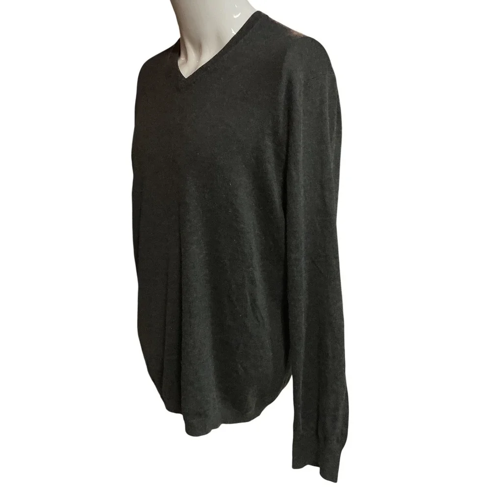 Banana Republic Men's Silk Cashmere V Neck Long Sleeve Pullover Sweater Sz Large